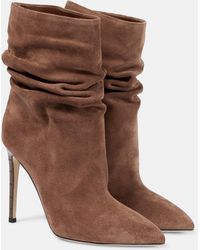 Paris Texas - Slouchy Suede Ankle Boots - Lyst