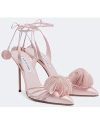 Aquazzura - Wild Bloom Satin Slingback Pumps - Lyst