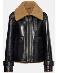 Veronica Beard - Danika Shearling-Lined Leather Jacket - Lyst