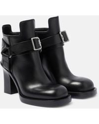 Burberry - Stirrup Leather Ankle Boots - Lyst