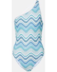 Missoni - Printed One-shoulder Swimsuit - Lyst