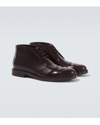 Brunello Cucinelli - Leather Ankle Boots - Lyst
