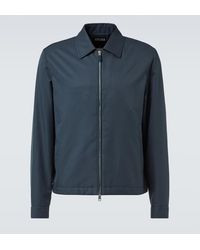 ZEGNA - Leather-Trimmed Blouson - Lyst