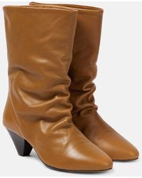 Isabel Marant - Reachi Leather Ankle Boots - Lyst