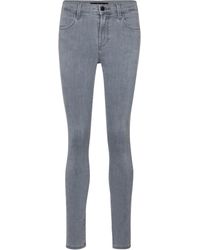 J Brand Mid-Rise Skinny Jeans Sophia - Grau