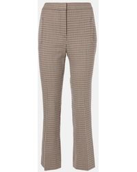 Veronica Beard - Arte Houndstooth High-Rise Cropped Pants - Lyst