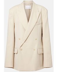 Frankie Shop - Newark Double-Breasted Cotton Blazer - Lyst
