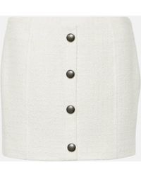 Alessandra Rich - Checked Tweed Boucle Miniskirt - Lyst