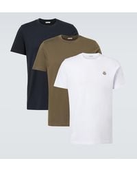 Moncler - Set Of 3 Cotton Jersey T-Shirts - Lyst