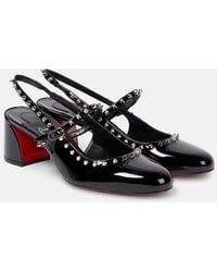 Christian Louboutin - Janispikes 55 Patent Leather Mary Jane Pumps - Lyst