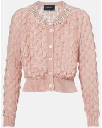 Simone Rocha - Cardigan En Mohair Et Laine Melanges - Lyst