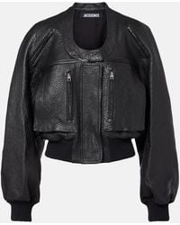 Jacquemus - Cropped Leather Jacket - Lyst