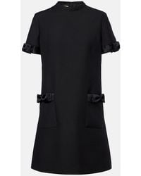Valentino Garavani - Crepe Couture Bow-Detail Minidress - Lyst