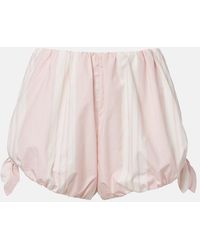 Posse - Rosie Striped Cotton Shorts - Lyst