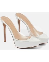 Gianvito Rossi - Mules Betty A Plateau En Pvc Et Cuir - Lyst