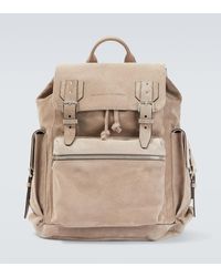 Brunello Cucinelli - Rucksack Aus Veloursleder - Lyst