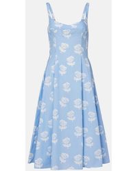 Marni - Floral Cotton Midi Dress - Lyst