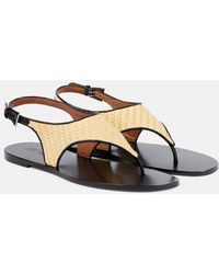 Paris Texas - Amalfi Raffia-Effect Thong Sandals - Lyst