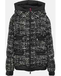 Moncler - Tweed Down Jacket - Lyst