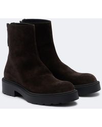 The Row - Nobilis Suede Ankle Boots - Lyst