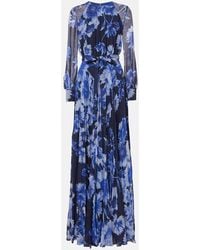 Erdem - Floral Pleated Voile Gown - Lyst