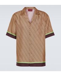 Gucci - Logo Silk Bowling Shirt - Lyst