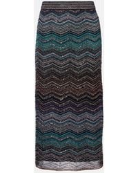 Missoni - Zigzag Lame Midi Skirt - Lyst