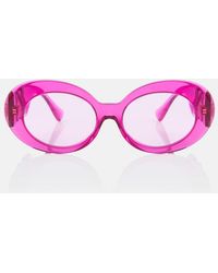 Versace - Ovale Sonnenbrille - Lyst