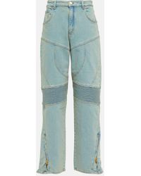 Blumarine - Jeans anchos de tiro alto con paneles - Lyst