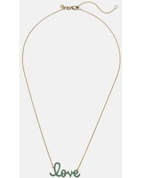 Sydney Evan - Love 14Kt Necklace With Diamonds - Lyst