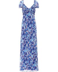 Diane von Furstenberg Bedrucktes Maxikleid Chevelle - Blau