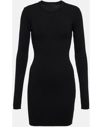 Wardrobe NYC - Rib-Knit Wool Minidress - Lyst