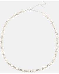Magda Butrym - Embellished Necklace With Rose Quartz - Lyst