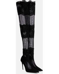 Dolce & Gabbana - Over-the-knee Sock Boots - Lyst