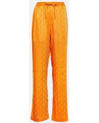 Marine Serre - Pyjama-Hose Moon Diamant Aus Satin - Lyst