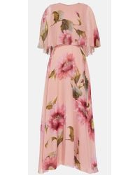 Giambattista Valli - Botanic Blow Up-print Silk Dress - Lyst