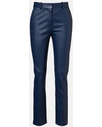 JOSEPH - Coleman Leather Slim Pants - Lyst