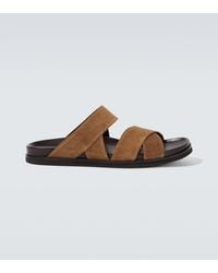 Manolo Blahnik - Seaton Suede Sandals - Lyst