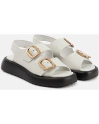 Tod's - Gomma Leather Sandals - Lyst
