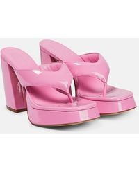 Gia Borghini - Patent Leather Platform Sandals - Lyst