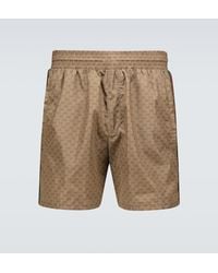 Gucci - Shorts Mare In Nylon Gg - Lyst