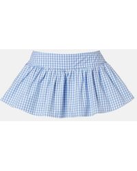 ShuShu/Tong - Gathered Gingham Cotton Skort - Lyst