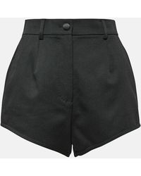 Dolce & Gabbana - Shorts de lana virgen de tiro alto - Lyst