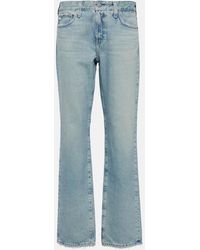 AG Jeans - Remy Low-Rise Straight Jeans - Lyst