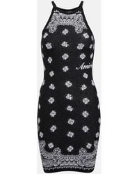 Amiri - Bandana-Printed Halterneck Cotton Minidress - Lyst