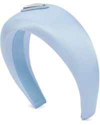 Prada Logo Nylon Headband - Blue