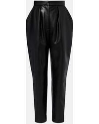 Balmain - Faux Leather Tapered Pants - Lyst
