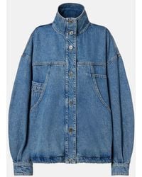 The Attico - Oversized Denim Bomber Jacket - Lyst