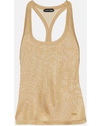 Tom Ford - Micro-Rib Silk Jersey Tank Top - Lyst