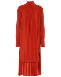Chloé Abito midi in seta - Rosso